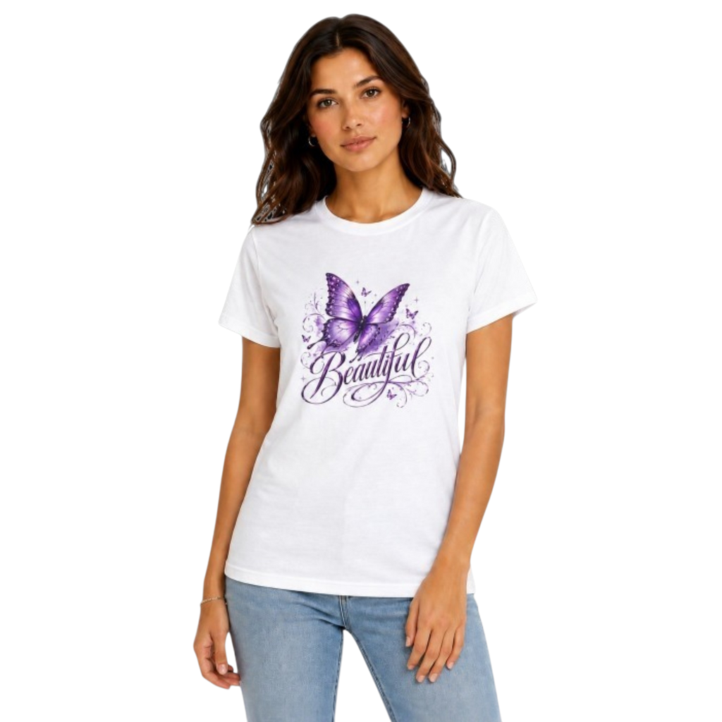 Beautiful Purple Butterfly Women's Tee